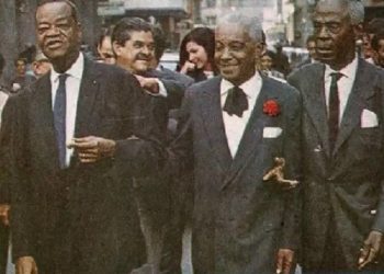 Na foto, Pixinguinha, João da Baiana e Donga.