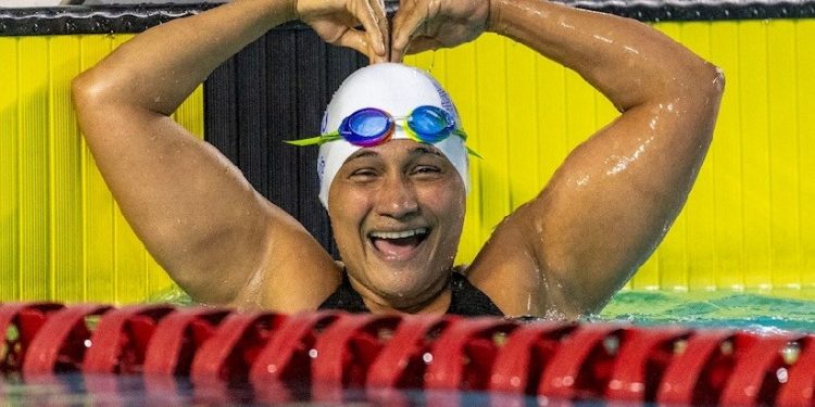 Patrícia Santos celebra recorde das Américas na piscina do CT Paralímpico | Foto: Alessandra Cabral/CPB Patrícia Santos celebra recorde das Américas na piscina do CT Paralímpico | Foto: Alessandra Cabral/CPB