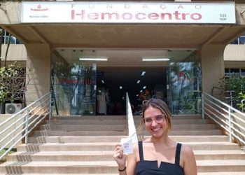 A psicóloga Paula Melo, 27 anos, afirma que doar sangue é um dos principais atos de caridade que ela realiza. “O que me motiva a doar sangue é o bem, é ajudar as pessoas” - Foto: Jessica Gomes/SECOM