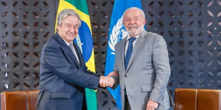 Guterres apoiará a iniciativa brasileira para formar um grupo de cooperação - Foto: Ricardo Stuckert (PR) Guterres apoiará a iniciativa brasileira para formar um grupo de cooperação - Foto: Ricardo Stuckert (PR)