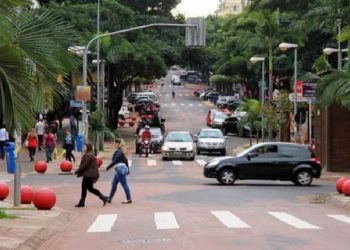 Avenida Brasil em Foz do Iguaçu. Foto: ReproduçãoACIFI