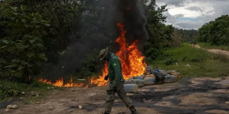 O número de alerta de garimpo na Terra Indígena Yanomami teve queda de 73% no período de janeiro, fevereiro, março e abril de 2024, comparado ao mesmo período em 2023 - Foto: Casa Civil BR O número de alerta de garimpo na Terra Indígena Yanomami teve queda de 73% no período de janeiro, fevereiro, março e abril de 2024, comparado ao mesmo período em 2023 - Foto: Casa Civil BR