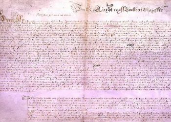 Em 1628, o Parlamento Inglês enviou esta declaração de liberdades civis ao rei Charles I