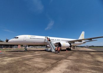 Pouso do Boeing 757 demandou operação especial da CCR Aeroportos Welyton Manoel/CCR Aeroportos