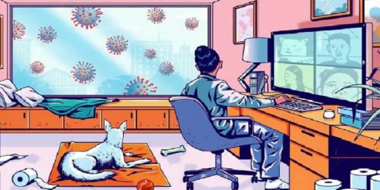 Quarentena: dificuldades na hora de organizar o home office (Glenn Harvey/The New York Times) Quarentena: dificuldades na hora de organizar o home office (Glenn Harvey/The New York Times)