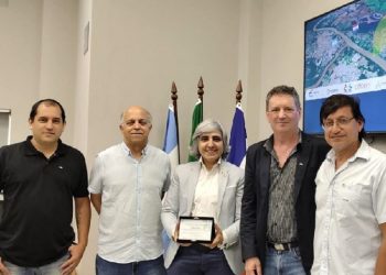 Linda Taiyen recebeu homenagem do Codetri pelo seu trabalho em prol da integração trinacional – foto Divulgação-Assessoria