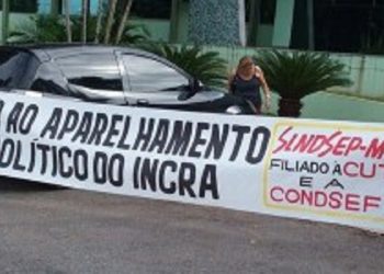 Servidores públicos protestavam em 2016 contra aparelhamento político. (Foto: Sindsep/MT)