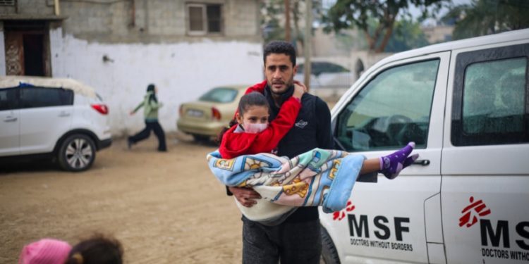 Hospital de Campanha Indonésio de Rafah. Gaza, 27 de dezembro de 2023. © MSF Hospital de Campanha Indonésio de Rafah. Gaza, 27 de dezembro de 2023. © MSF