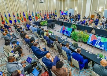 O presidente Lula durante discurso para chefes de governo dos países caribenhos na Guiana. Foto: Ricardo Stuckert / PR
