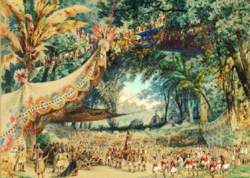 Aquarela para cenário da ópera O Guarani, de Antonio Carlos Gomes. Imagem: Teatro alla Scala/Carlo Ferrario