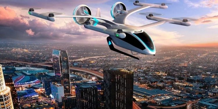 Conceito do eVTOL da Embraer que poderá tornar realidade uma nova era de mobilidade. — Foto: Divulgação Conceito do eVTOL da Embraer que poderá tornar realidade uma nova era de mobilidade. — Foto: Divulgação