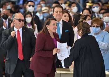 La presidenta electa de Honduras, Xiomara Castro, en la toma de juramento
LUIS ACOSTA - AFP