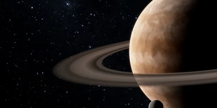Foto: Reprodução/FreePik Lua e Saturno se aproximam na próxima sexta e "encontro" será exibido ao vivo Foto: Reprodução/FreePik Lua e Saturno se aproximam na próxima sexta e "encontro" será exibido ao vivo