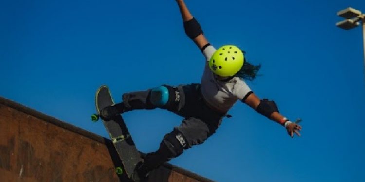 Raicca Ventura conquista medalha de prata nos Jogos Pan-Americanos, em Santiago, no Chile, na modalidade de sakte park. Créditos: Divulgação/Sergio Klavin
