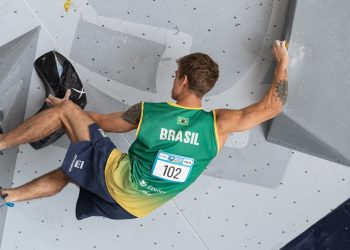 Felipe Ho durante a Copa do Mundo de Salt Lake City 2023 | Foto: Slobodan Miskovic/IFSC