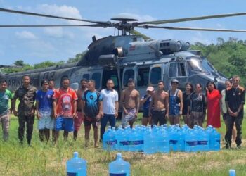 Logística militar foi empregada na distribuição de cestas de alimentos, água e kits para tratamento de água