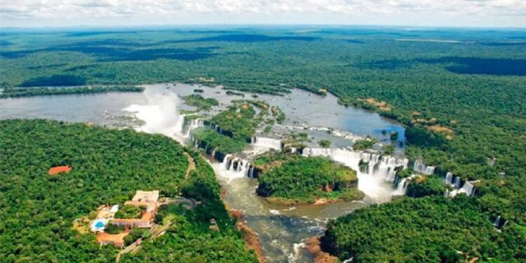 Parque nacional do Iguaçu visto de cima. Foto: Divulgação/Justiça Federal do Paraná Parque nacional do Iguaçu visto de cima. Foto: Divulgação/Justiça Federal do Paraná