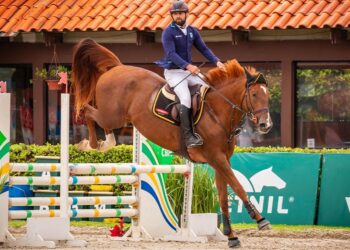Empresário de Foz supera 45 competidores e conquista primeiro lugar no ranking paranaense de hipismo. Foto Grace Cambraia - GoJump