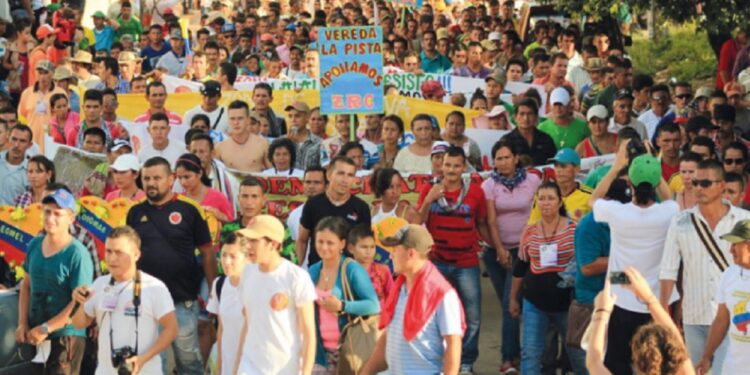 Mobilização camponesa em Tibú - Norte de Santander. Foto: Agência Prensa Rural. Mobilização camponesa em Tibú - Norte de Santander. Foto: Agência Prensa Rural.