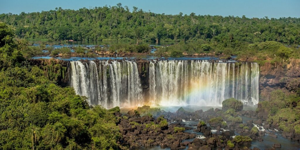 Floriano e visão frontal das Cataratas: Urbia Cataratas – Parque Nacional do Iguaçu