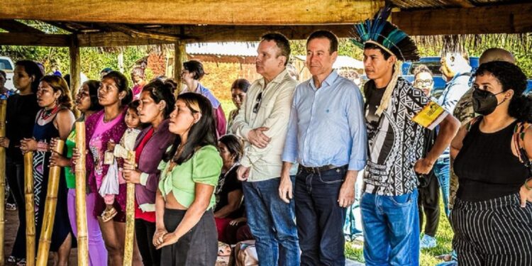 A missão teve início no município de Guaíra, com reuniões institucionais e visitas às comunidades Tekoha Yvy Okaju e Yvyju Awary (Foto: Leandro Taques)