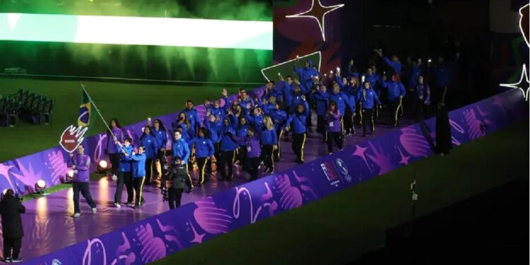 Brasil participa da Cerimônia de Abertura nos Jogos Pan-americanos Júnior 2025 (Foto: Miram Jeske/COB)
