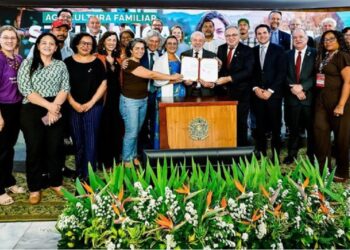 Presidente Lula durante sanção de projetos de lei em prol da segurança alimentar e agricultura familiar, nesta terça-feira (30), no Palácio do Planalto - Foto: Ricardo Stuckert/PR