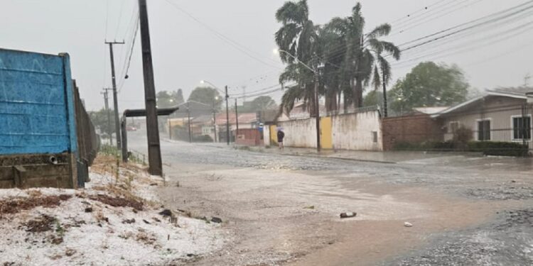 Tempestade de granizo causou destruição em diversas regiões de Ponta Grossa.
Créditos: Defesa Civil/PR Tempestade de granizo causou destruição em diversas regiões de Ponta Grossa.
Créditos: Defesa Civil/PR