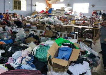 Coleta nos quartéis foi encerrada; agora prioridade é por materiais de construção e doações via FECAP para reconstrução das casas. Foto: Corpo de Bombeiros