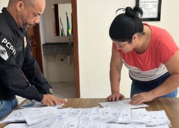 Delegado orienta moradores a guardar o IMEI e registrar ocorrências presencialmente. Foto: Comunicação Polícia Civil Foz do Iguaçu