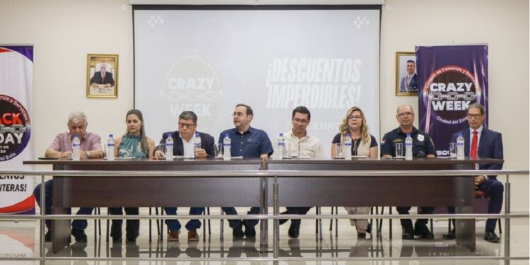 Planejamento antecipado: Empresários e autoridades de Ciudad del Este discutem estratégias para a Crazy Week 2026.. Foto: CYSCDE Planejamento antecipado: Empresários e autoridades de Ciudad del Este discutem estratégias para a Crazy Week 2026.. Foto: CYSCDE