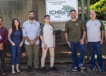 Visita técnica reuniu equipe do ICMBio no Oeste do Paraná Créditos: Leonardo Andreiko