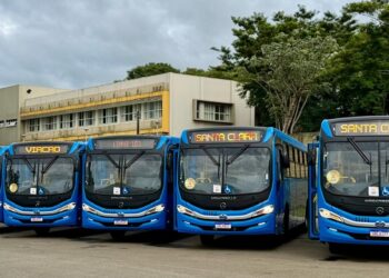 Novos ônibus começam a operar nesta terça-feira em Foz do Iguaçu. Foto: Visac
