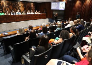 Lideranças femininas reunidas no Plenarinho da ALEP durante o evento "Março da Decisão". Créditos: Orlando Kissner/Alep