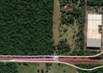 Novo desvio na Avenida das Cataratas altera o acesso principal ao Aeroporto de Foz do Iguaçu.  Foto: DER-PR.