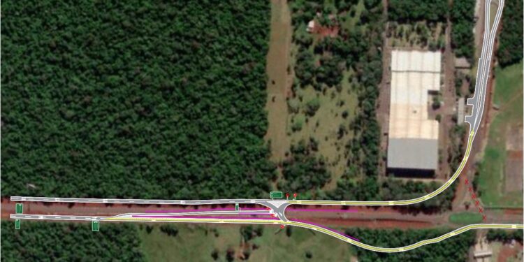 Novo desvio na Avenida das Cataratas altera o acesso principal ao Aeroporto de Foz do Iguaçu. Foto: DER-PR. Novo desvio na Avenida das Cataratas altera o acesso principal ao Aeroporto de Foz do Iguaçu. Foto: DER-PR.