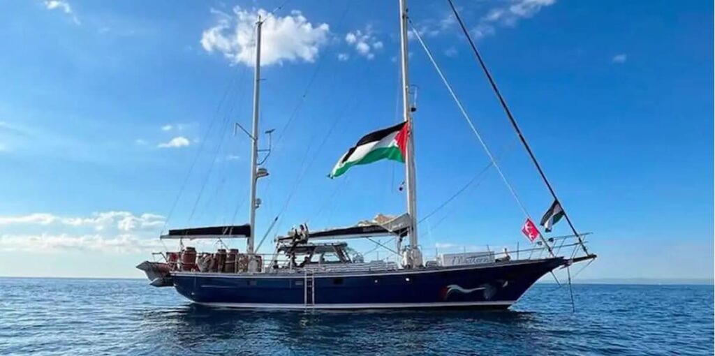 Flotilha internacional levava ajuda humanitária à Faixa de Gaza. Foto: Reprodução.